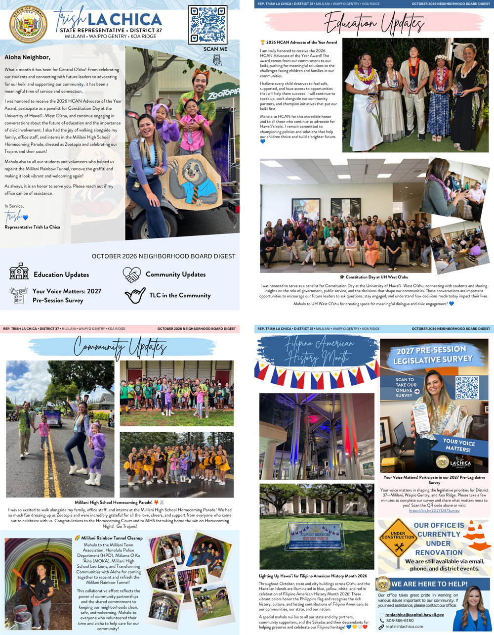October 2026 newsletter preview, pages 1–4